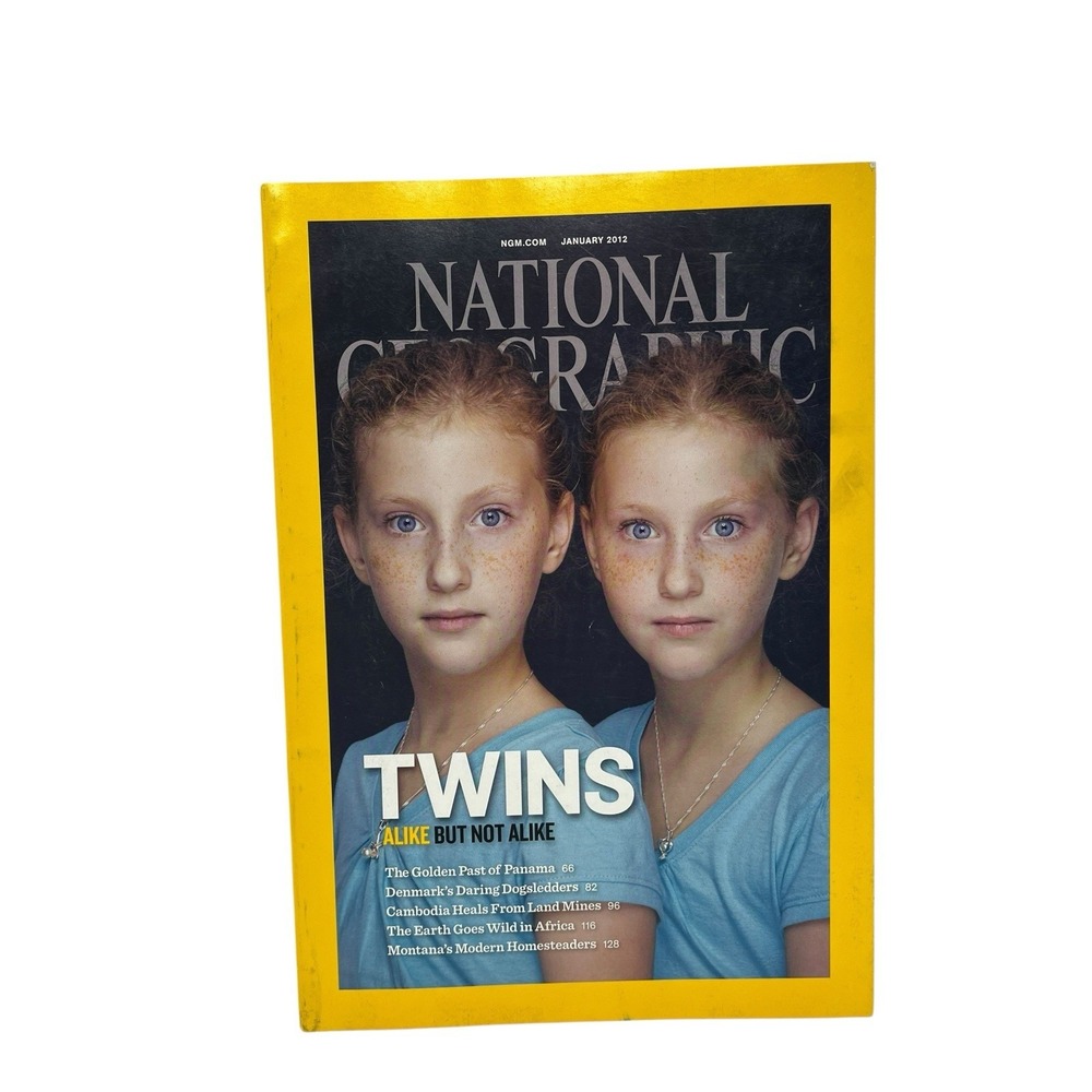 National Geographic Magazine January 2012 Twins, Panama, Denmark, Cambodia